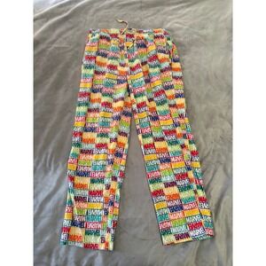 Marvel Pajama Pants Mens Multicolor Logo Print